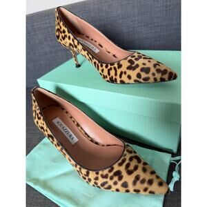 New Aquazzura Purist Pump 65 Leopard Size 35.5 Women Shoes Pumps $1233 SRP